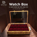 Handcrafted Wooden Watch Box with Glass Top (10 Slots)