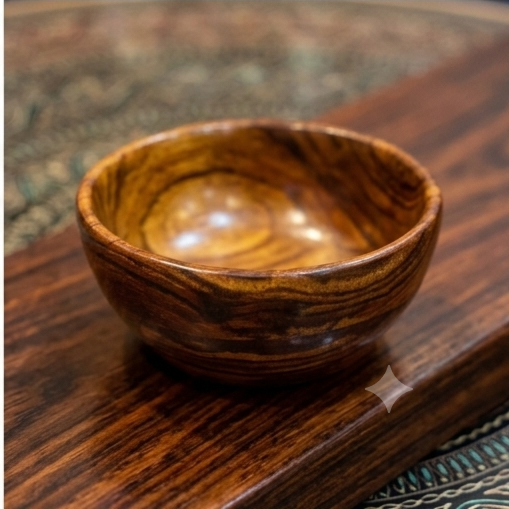 DIVINE Handcrafted Exotic Rosewood Nesting Bowls Set