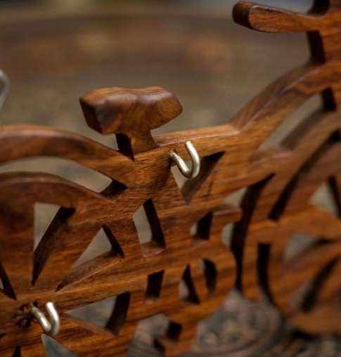 DIVINE Handcrafted Vintage Bicycle Wooden Key Holder