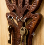 DIVINE Handcrafted Floral Blossom Wooden Key Holder