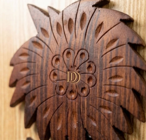 DIVINE Handcrafted Tropical Palm Tree Wooden Key Holder