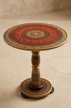 19 inch hand crafted nakshi work wooden portable table