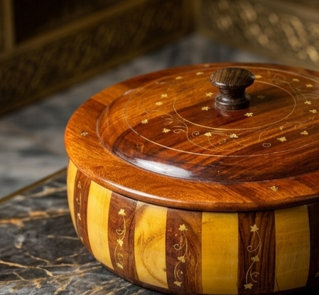 Luxury Wooden Hotpot & Serving Casserole