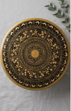 19 inch hand crafted nakshi work wooden portable table