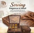 Premium Hand-Carved Wooden Spice Box with 12 Compartments