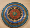 Elegant Mandala Wooden Wall Clock – Handmade Lacquer Art Decor