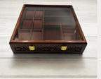 Premium Hand-Carved Wooden Watch Box & Jewelry Organizer