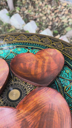 Handcrafted Triple-Heart Wooden Dry Fruit & Snack Tray