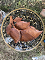 Handcrafted Leaf Wooden Dry Fruit & Snack Platter