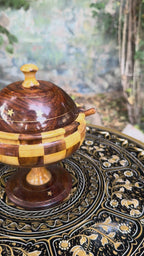 Premium Export-Quality Wooden Tokri Sugar Pot