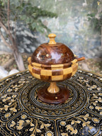 Premium Export-Quality Wooden Tokri Sugar Pot