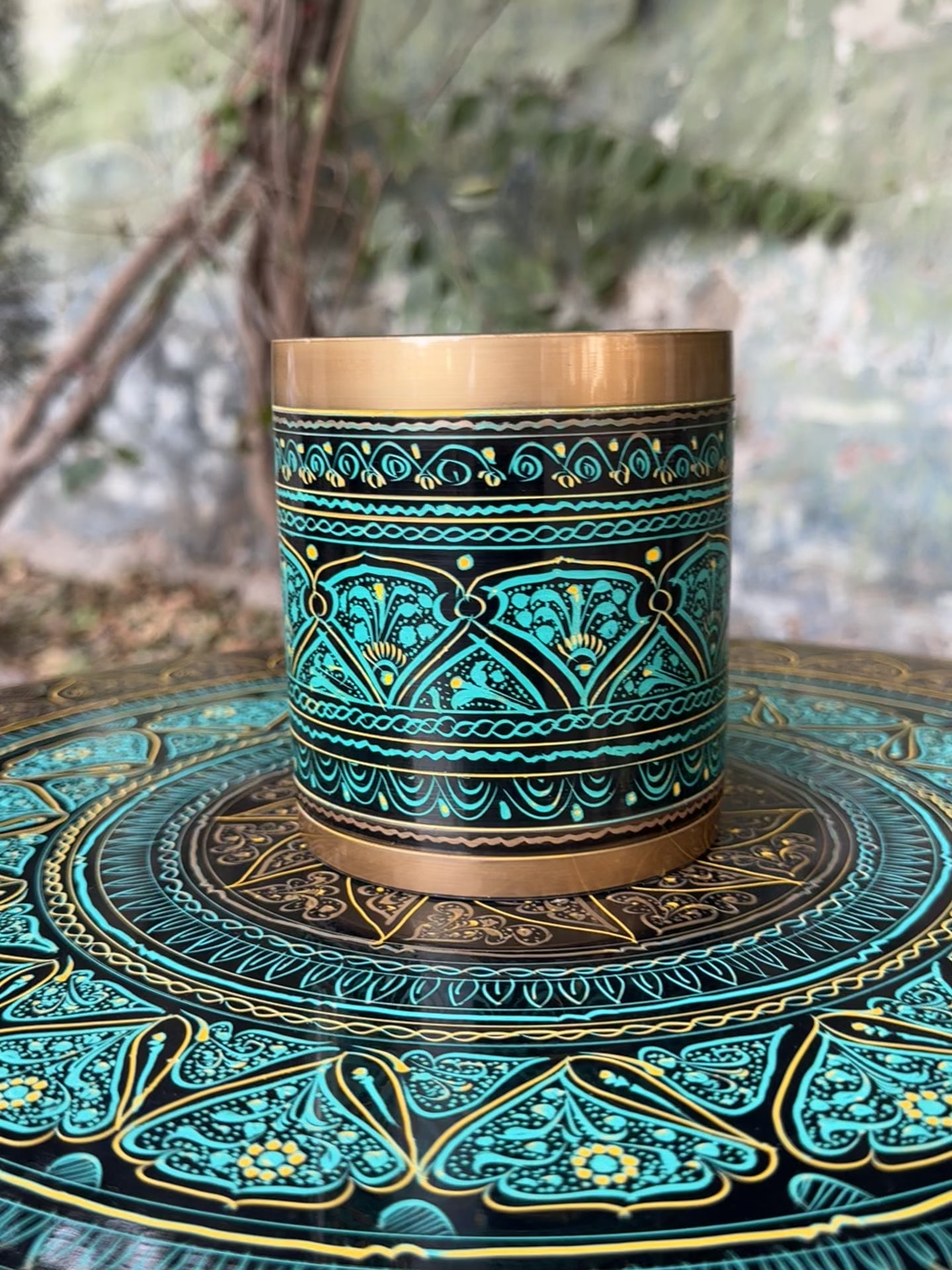 Handcrafted Naqshi Wooden Pencil Holder – Premium Desk Organizer