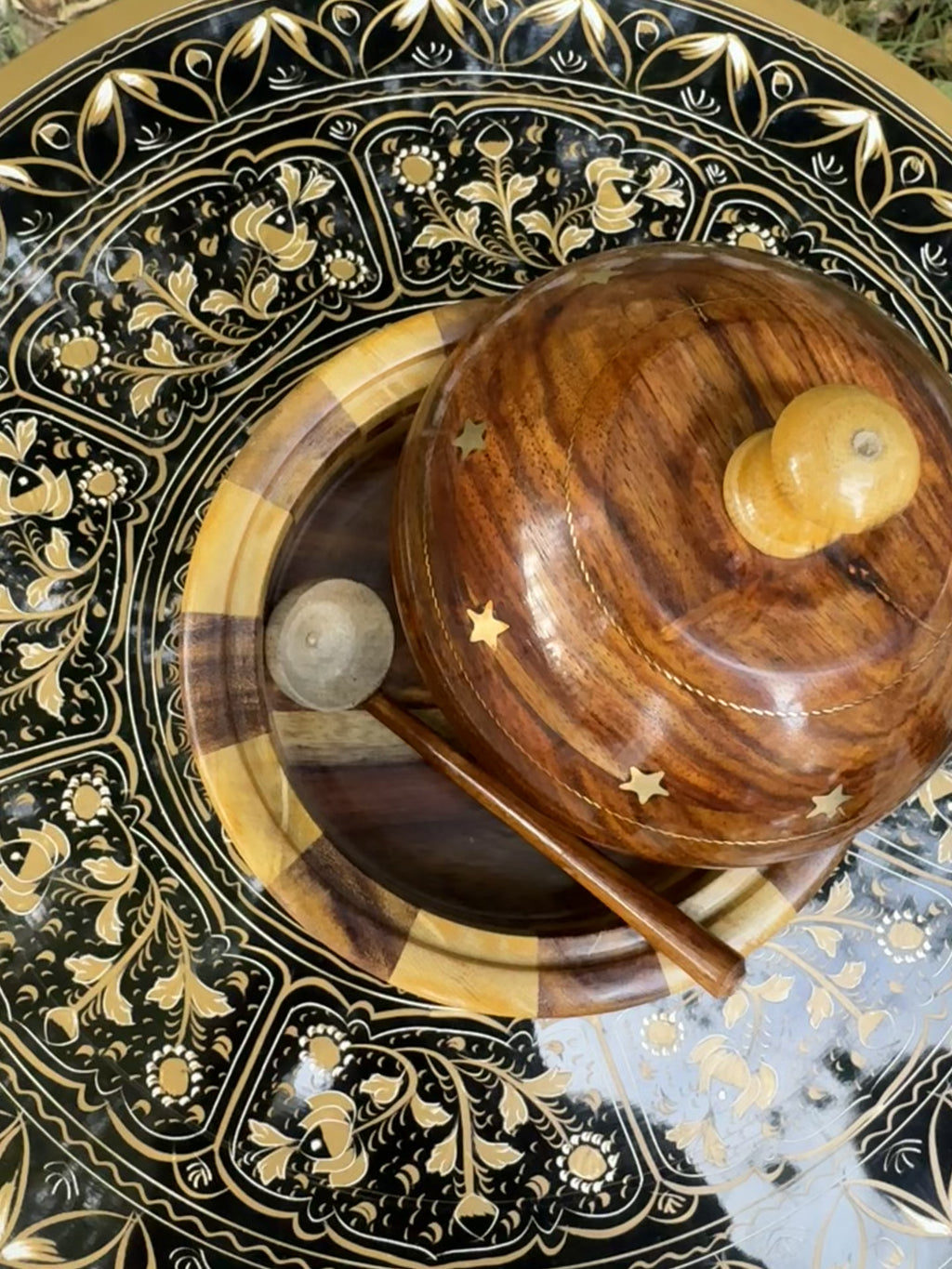 Premium Export-Quality Wooden Tokri Sugar Pot