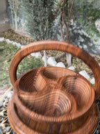Handcrafted Large Foldable Wooden Dry Fruit Basket