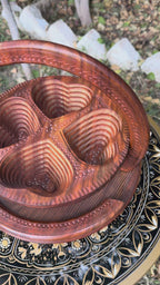 Handcrafted Small Foldable Wooden Dry Fruit Basket