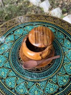 Handcrafted Wooden Sugar Pot Set