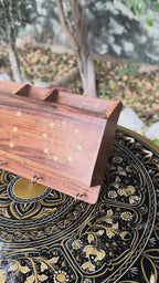 Handcrafted Wall-Mounted Wooden Mobile Charging Dock & Key Organizer