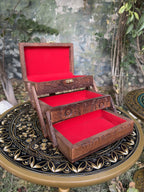 Handcrafted 3-in-1 Folding Wooden Jewelry Box