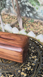 Export-Quality Wooden Car Tissue Box (with Magnetic Closure & Royal Red Interior)