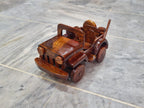 Handcrafted Wooden Jeep Model Toy