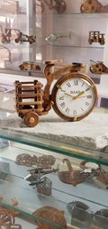Hand crafted wooden Bicycle clock,penholder/card holder