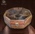 5-Slot Wooden Spice Organizer & Multi-Purpose Dry Fruit Box