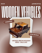 Handcrafted Wooden Vintage Car Model Toy