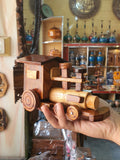 Handcrafted Wooden Train Engine Toy